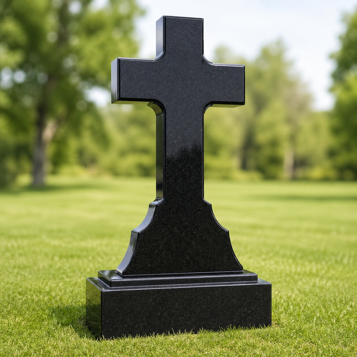 granite Christian Headstone hand-carved by Christian Memorials in NJ — image 1